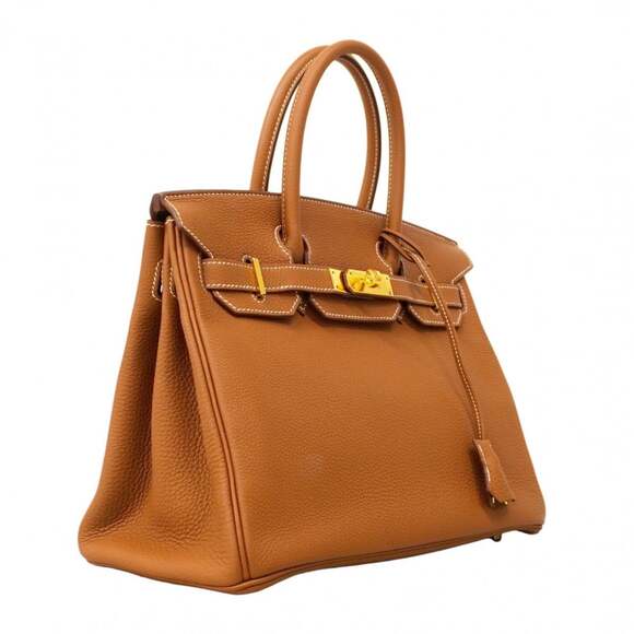 Hermes Birkin 30 handbag, Taurillon Novillo leather, gold, C stamp, women's. - Picture 2 of 13